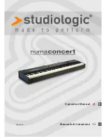 Studiologic numaconcert Operation Manual preview