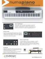 Studiologic NUMApiano Specification preview