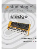 Studiologic sledge Operation Manual preview