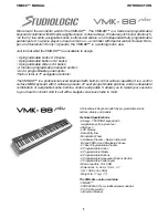 Preview for 3 page of Studiologic VMK-88 plus Manual