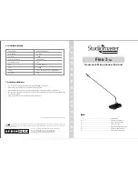 Studiomaster Professional Flex 3 Set Instruction Manual preview