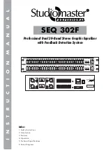 Studiomaster Professional SEQ 302F Instruction Manual preview