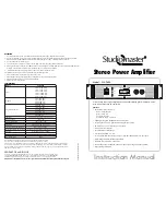 Preview for 1 page of Studiomaster Professional XJA 2600 Instruction Manual