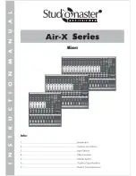 Studiomaster Air-X Series Instruction Manual предпросмотр