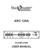 Studiomaster ARC 120A User Manual preview