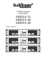 Preview for 1 page of Studiomaster ARENA 15 Owner'S Manual