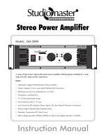 Studiomaster DJA 5000 Instruction Manual preview