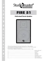 Studiomaster Fire 51 Instruction Manual preview