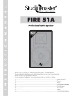 Preview for 1 page of Studiomaster FIRE 51A Instruction Manual