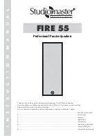 Preview for 1 page of Studiomaster FIRE 55 Instruction Manual