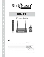 Preview for 1 page of Studiomaster KR-12 Instruction Manual