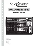 Preview for 1 page of Studiomaster palladium 1842 Instruction Manual