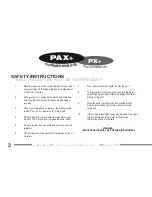 Preview for 4 page of Studiomaster PAX10+ User Manual