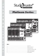 Studiomaster Platinum 12Fx Instruction Manual предпросмотр