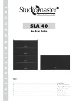 Studiomaster SLA 40 Instruction Manual preview