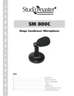 Studiomaster SM 800C Manual preview