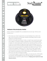 Preview for 1 page of Studiomaster sm15mb Instruction Manual & Design Book