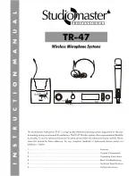 Preview for 1 page of Studiomaster TR-47 Instruction Manual