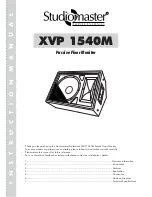 Studiomaster XVP 1540M Instruction Manual preview