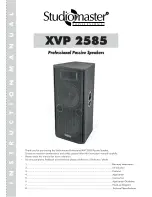 Preview for 1 page of Studiomaster XVP 2585 Instruction Manual