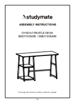 Preview for 1 page of Studymate DYSON TRESTLE DESK SMDYSONOB Assembly Instructions Manual