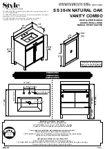 Style selections SUNBURY 30NO COMBO Installation Manual preview