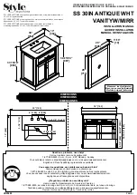 STYLE SS 30IN ANTIQUE WHT VANITYW/MIRR Installation Manual preview