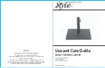 STYLE USD-086BS Use And Care Manual preview