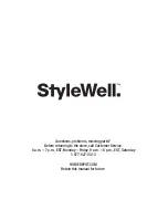 Предварительный просмотр 10 страницы StyleWell 1004076386 Use And Care Manual