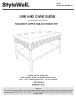 StyleWell 65-915BR44-1 Use And Care Manual preview
