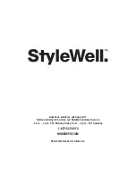 Preview for 8 page of StyleWell 65-915BR44-1 Use And Care Manual