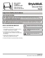 StyleWell FCS00748D-RB Use And Care Manual preview