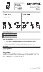 Предварительный просмотр 2 страницы StyleWell FDS40069A-STP Use And Care Manual