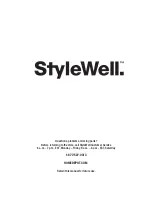 Предварительный просмотр 8 страницы StyleWell MARIVAUX 2166-3ST Use And Care Manual