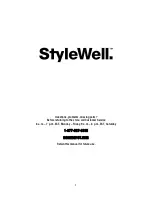 Предварительный просмотр 7 страницы StyleWell T-05 Use And Care Manual