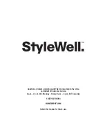 Preview for 8 page of StyleWell UTS00203E-RVB Use And Care Manual