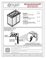 Предварительный просмотр 1 страницы Stylish Avila-S-414T Installation Manual