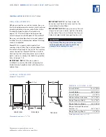 Preview for 5 page of Sub-Zero 3 1 5 I Installation & Operation Manual