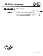 Предварительный просмотр 25 страницы Subaru 1989 3-Door Service Manual