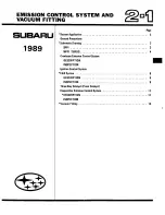 Предварительный просмотр 113 страницы Subaru 1989 3-Door Service Manual