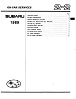 Предварительный просмотр 129 страницы Subaru 1989 3-Door Service Manual