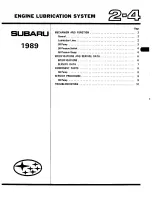 Предварительный просмотр 185 страницы Subaru 1989 3-Door Service Manual