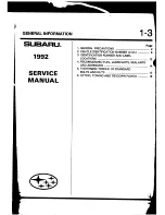 Предварительный просмотр 19 страницы Subaru 1992 Legacy Service Manual