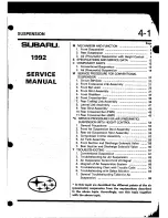 Предварительный просмотр 126 страницы Subaru 1992 Legacy Service Manual