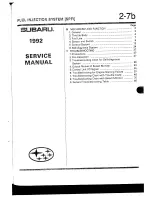 Предварительный просмотр 738 страницы Subaru 1992 Legacy Service Manual