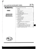 Предварительный просмотр 823 страницы Subaru 1992 Legacy Service Manual