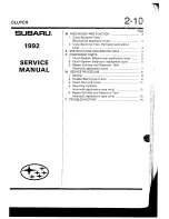 Предварительный просмотр 981 страницы Subaru 1992 Legacy Service Manual