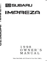 Subaru 1998 Impreza Owner'S Manual предпросмотр