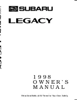 Subaru 1998 Legacy Owner'S Manual предпросмотр