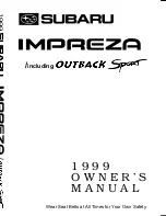 Subaru 1999 Impreza Outback Owner'S Manual предпросмотр